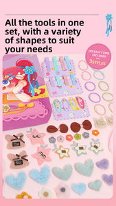 Kit d'activités créatives Kawaii DIY pour jeunes stylistes : fabrication de pinces à cheveux faites main, ensemble d'accessoires, jouets éducatifs pour enfants et adultes - Product Image 4