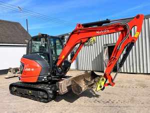 Miniexcavadora Kubota U56 Usada |   Excavadora de cadenas de 6 toneladas de segunda mano | Nuevo Modelo |   Duradero para vehículos todoterreno CE EPA - Product Image 2