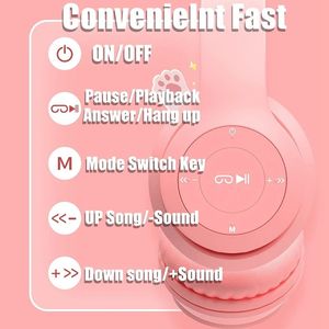 वायरलेस ट्विस इयरफ़ोन गेमिंग बच्चों हेडसेट इलेक्ट्रॉनिक्स स्टीरियो लो लेटेंसी प्यारा बिल्ली हेडसेट - Product Image 4