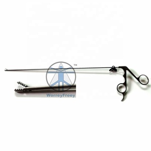 Transforaminal Endoscope Instrument <strong>3</strong>*330mm Medical Spine Endoscope Grasping <strong>Forceps</strong> Serrated <strong>Forceps</strong> - Product Image 2