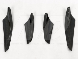 กันชนหน้าคาร์บอนไฟเบอร์ Vrs สไตล์ Canards (4ชิ้น) สำหรับ2008-2015มิตซูบิชิแลนเซอร์วิวัฒนาการ <span class=keywords><strong>Evo</strong></span> <span class=keywords><strong>X</strong></span> - Product Image 4