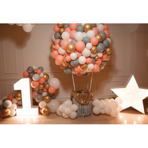 Sfondo Floreale con Palloncini ad Arco, Decorazione Murale con Palloncini a <span class=keywords><strong>Cuore</strong></span> in Colori Pastello per Feste di Compleanno e Baby Shower - Product Image 2
