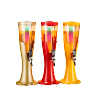 Distributeur de Boissons Portable Automatique 3L Personnalisé en Gros avec Lumières LED, Tour à Jus, Bière, Vin et Tube à Glace en Plastique