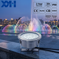 Projecteur LED RGB Submersible en Acier Inoxydable Antirouille DC24V IP68 Commercial Musical pour Projets de Fontaines de Piscine de Complexes Hôteliers