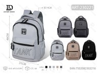 Zaino per bambini da 15 pollici in nylon unisex per uso scolastico con curva fisiologica e chiusura con cerniera sul retro - Product Image 1