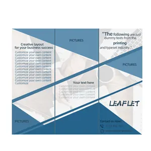 カスタムビジネスリーフレットa53つ折り3Dフライヤー紙リーフレット紙印刷