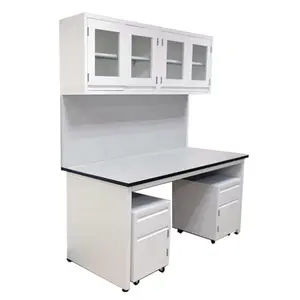Muebles de laboratorio de la Universidad electrónicos laboratorio banco de trabajo con gabinete superior