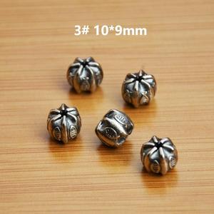 Tibetan Silver <b>Spacer</b> Beads Cloud Pattern Barrel Shape Handmade DIY Jewelry Bracelet Components 6mm Z015 - Product Image 4
