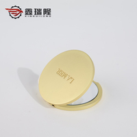 Miroir compact cosmétique à double face avec poche ronde, miroirs de sublimation personnalisés