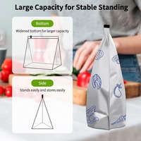 Sacs refermables sous vide multi-usages, personnalisés, étanches, réutilisables, pour aliments, légumes, fruits, viande