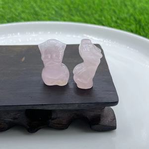 Figura de Cristal Curativo de Alta Calidad de 3 cm, Tallado de Diosa en Cuarzo Rosa, Modelo de Cristal con Forma de Cuerpo de Mujer - Product Image 6