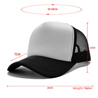 Gorras Trucker Personalizadas con Visera Curva de 5 Paneles, Lisas, Ajustadas, Unisex, Transpirables, para Verano, Casual, Exterior y Deportes, de Malla y Espuma