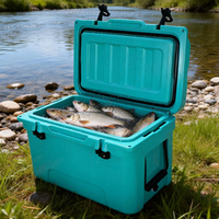 Glacière portable rotomoulée 65L en PE, moderne, durable, isotherme, réutilisable, avec ouvre-bouteille, étanche, pour la pêche et les aliments en conserve