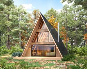 Luxury <b>Triangle</b> <b>Light</b> Steel Frame Tiny Home A-Frame House for Living Villa Homes Airbnb Casa Prefabricada - Product Image 1
