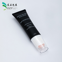 Tube Kosmetik Hitam Matte PE Kosong 30-80ml 30mm dengan Roller Ball dan Tutup Sekrup Mengkilap untuk Kemasan Deodoran, Perawatan Intim, dan Krim