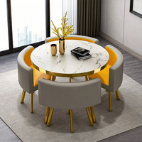 Table basse de salon moderne en MDF imitation pierre, avec plateau et piétement métalliques, et assise et dossier en cuir – Vente directe usine