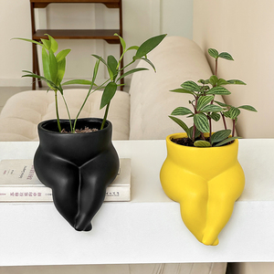 Vase en résine au design créatif et original, écologique et durable, en forme de jambe de fesseux, pour la décoration de la maison et du jardin, pots et jardinières à fleurs - Product Image 1