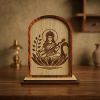 Cadre en bois artisanal pour statue, objet décoratif spirituel pour la maison, le temple, le bureau, la table, le tableau de bord de la voiture