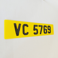 Plaque de lettres et de chiffres en ABS 4D auto-adhésif personnalisé pour médailles et plaques de trophées de voiture