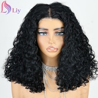Perruques Bob Lace Front 13*4 Super Double Drawn, Ondes d'eau, Densité 200%, Bouclées profondes, Sans colle, Cheveux humains Remy, Aspect naturel
