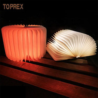Lampe en bois USB portable et pliable certifiée CE RoHS Petites lampes LED blanches chaudes pour la décoration intérieure et la chambre à coucher