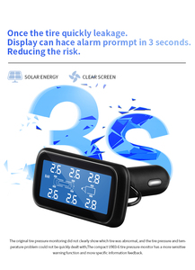 Camion sans fil solaire Direct d'usine, système universel de surveillance de la <span class=keywords><strong>pression</strong></span> des pneus à 6 roues, 6 capteurs externes - Product Image 2