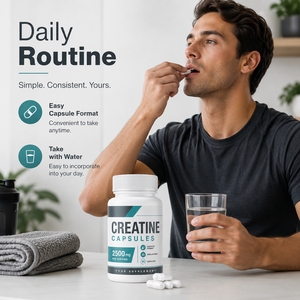 Private Label Adult Sports Nutrition <b>Protein</b> Electrolyte 5000mg Pure Pump It Micronized Monohydrate Creatine Capsules 60 GMP - Product Image 4