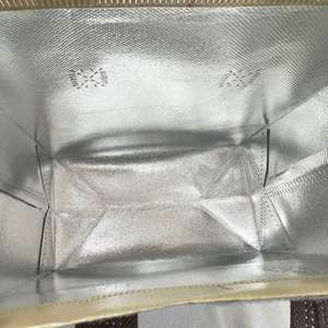Custom Logo Disposable Aluminum Foil Non Woven <b>Cooler</b> Bag Small Cold and Hot <b>Drinks</b> Food Delivery Thermal Insulated Takeaway Bag - Product Image 5