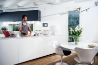 Vidéophone IP360 H.264 Full-Duplex XTS IP30 BK de fabrication italienne, ultra moderne, avec affichage audio, verrouillage mains libres et installation facile