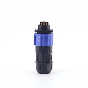 M23 Zelfvergrendelende 2 4-pins IP67 Waterdichte Stekker/Vrouwelijke <span class=keywords><strong>Connector</strong></span> Versterkte Nylon Zwarte Elektrische Fiets Lithium Batterij Oplader - Product Image 2
