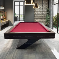 Mesa de billar convertible de madera Wanyaju personalizada de 7, 8 o 9 pies con pizarra, mesa de comedor interior y almacenamiento, mesa de billar económica para el hogar
