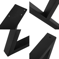 Pieds de Table à cheveux de 28 pouces, 2 pièces, en métal robuste et industriel, pour Tables basse, Table moderne, supports de Table et de nuit