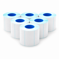 Papier d'étiquettes thermiques sans support adhésif pour balance électronique numérique, rouleau d'étiquettes thermiques sans support, autocollant de transfert thermique