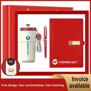 Juego de Regalo Empresarial Personalizado de Año Nuevo para Clientes de Oficina, Cuaderno de Cuero, Bolígrafo, Termo, en Caja de Regalo - Product Image 2