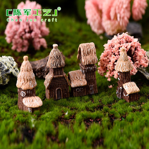 Petites décorations de maison Weij, style campagnard en bois, rétro, château en bois, décoration d'arrière-plan, artisanat pour la maison, cadeau - Product Image 5