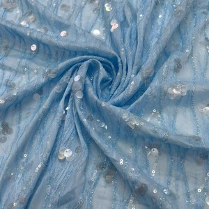 Chiều Rộng 125 <span class=keywords><strong>Cm</strong></span> Polyester Lấp Lánh Đầy Màu Sắc Sequins Thêu <span class=keywords><strong>3</strong></span> D Lưới Nigeria Vải Nặng Vải Tuyn Ren Vải Cho Đám Cưới - Product Image 4