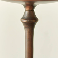 Base en marbre naturel avec pilier décoratif en métal, composant en pierre de marbre massif, accessoire de décoration de table en pierre pour intérieur