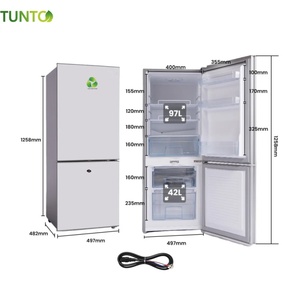 Réfrigérateur-congélateur portable vertical de 139 L, design robuste, refroidissement solaire premium, 12 V/24 V, pour le camping et les activités de plein air, Maldives - Product Image 4