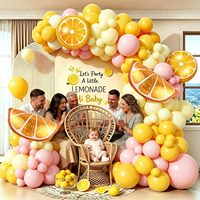 Kit d'arche de ballons en gros avec ballons en aluminium citron pour la décoration de fêtes d'anniversaire, de baby showers et de mariages