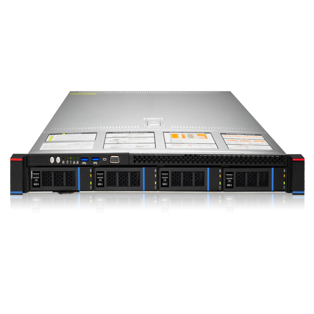 1U Dual INTEL Xeon 3rd CPU Server & 32xDDR4 Memory, 4xSATA/SAS 3.5' HDD & 2xPCIe4.0 Accelerator Cards & Rack Server