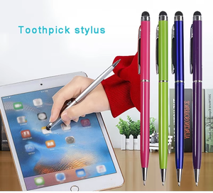 ปากกาสัมผัสหน้าจอแบบ Capacitive รุ่นยอดนิยม 2 in 1 หัวปากกาลูกลื่น โลหะ  รับสกรีนโลโก้ สำหรับแท็บเล็ตและโทรศัพท์มือถือ - Product Image 5