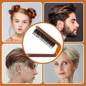 Peigne à crins de cochon pliable et portable pour voyage, maquillage féminin, cheveux bouclés, style volumineux, coiffure, logo personnalisé, plastique, usage domestique - Product Image 6