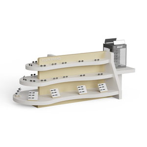 Trendy 3 strati di legno occhiali da sole ottico negozio vetrina scarpe da esposizione negozio Boutique negozio di visualizzazione chiosco Rack con tavolo d'angolo - Product Image 1