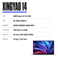 MECHREVO Xingyao 14 Bisnis Laptop AI 9 H 365 32G 1T PCIe4.0 SSD 2.8K OLED 120Hz Radeon 880M Windows 11 Home