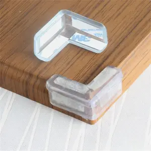 Soft Clear Table Corner Guards Safety Desk Edge Protector With Good Tape Silicone Baby Safety Corner Protector