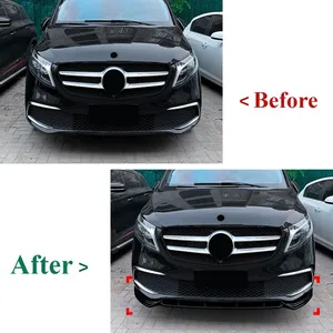สำหรับ Mercedes Benz V-Class W447 V260 ปี 2019-2023 ชุดแต่งกันชนหน้าแบบมาตรฐาน ชิปป้องกันกันชนหน้า สปอยเลอร์กันชนหน้า - Product Image 2