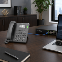 Téléphone IP PoE Gigabit Flyingvoice P20G, 2 lignes SIP, Wi-Fi double bande 2,4 GHz, USB 2.0, écran LCD rétroéclairé 2,3 pouces, prise en charge EHS10