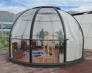 4.0*4.0M trasparente di alta qualità casa a cupola all'aperto prefabbricata in policarbonato bolla casa capsula per la caffetteria - Product Image 2