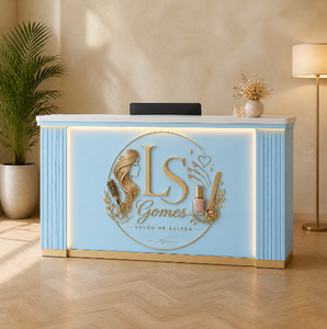 Meuble de réception de salon blanc personnalisé, très demandé, en MDF contemporain, durable, pour usage commercial, hauteur réglable - Product Image 2
