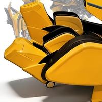 Fauteuil de massage 4D futuriste inspiré des robots, canapé massant pour la maison, jaune et noir, OEM ODM personnalisé